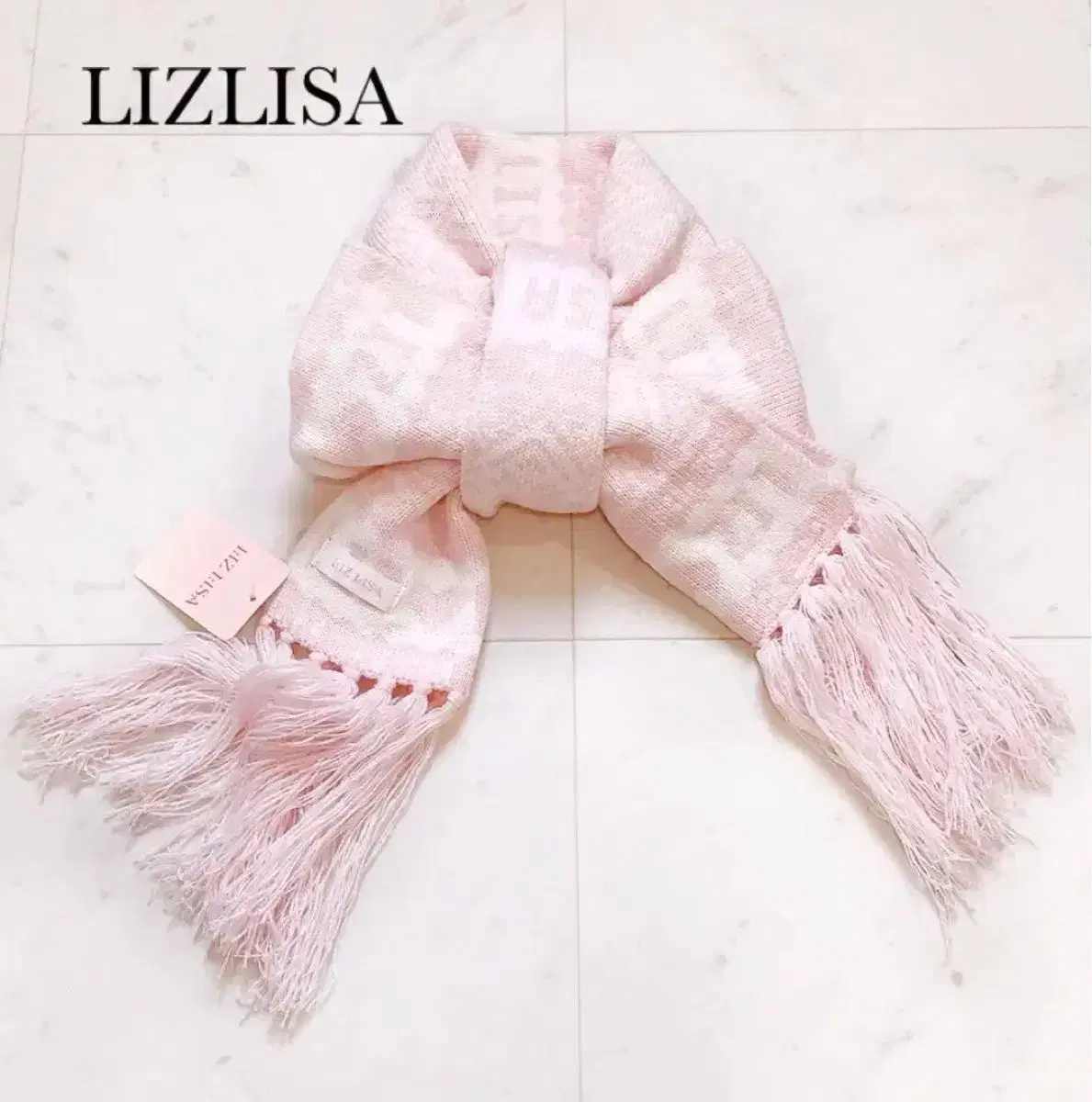 LIZLISA マフラー シャギーリボンストール